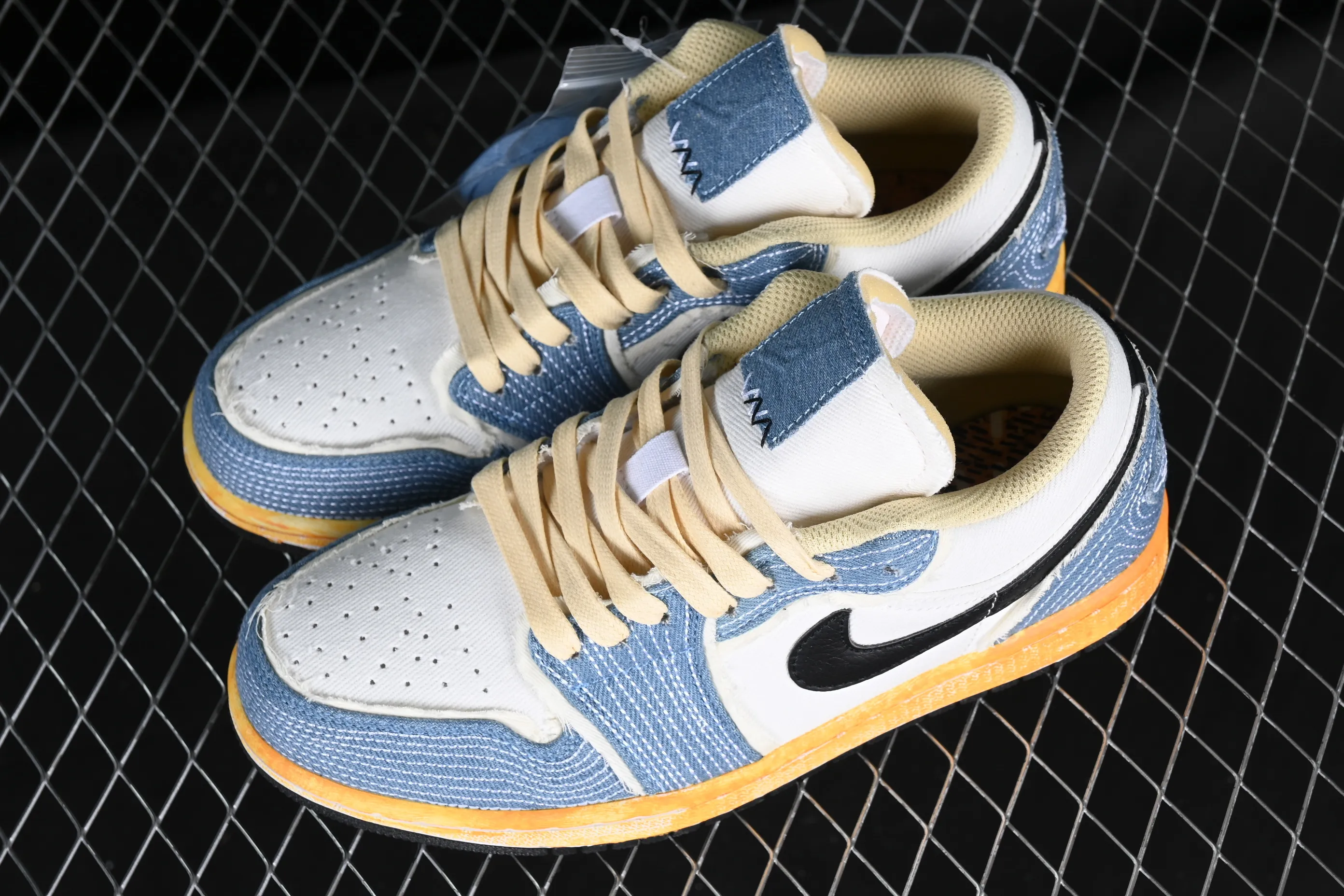 All categories Air Jordan Jordan series basketball shoes Air Jordan 1 Low Air Jordan 1 Low SE "WRMK" AJ1 Joe 1 Sashiko embroidery low-top cultural casual sneakers FN7670-493